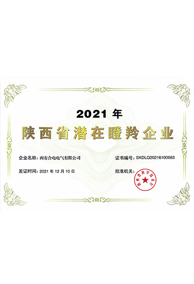 2021年陕西省潜在瞪羚企业